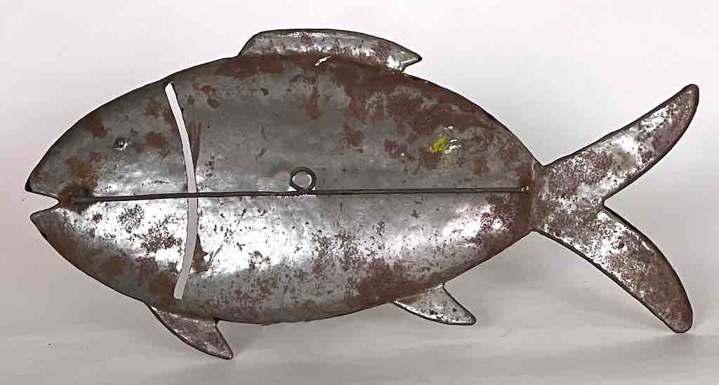 African Black Recycled Metal Fish Wall Ornament - Mali