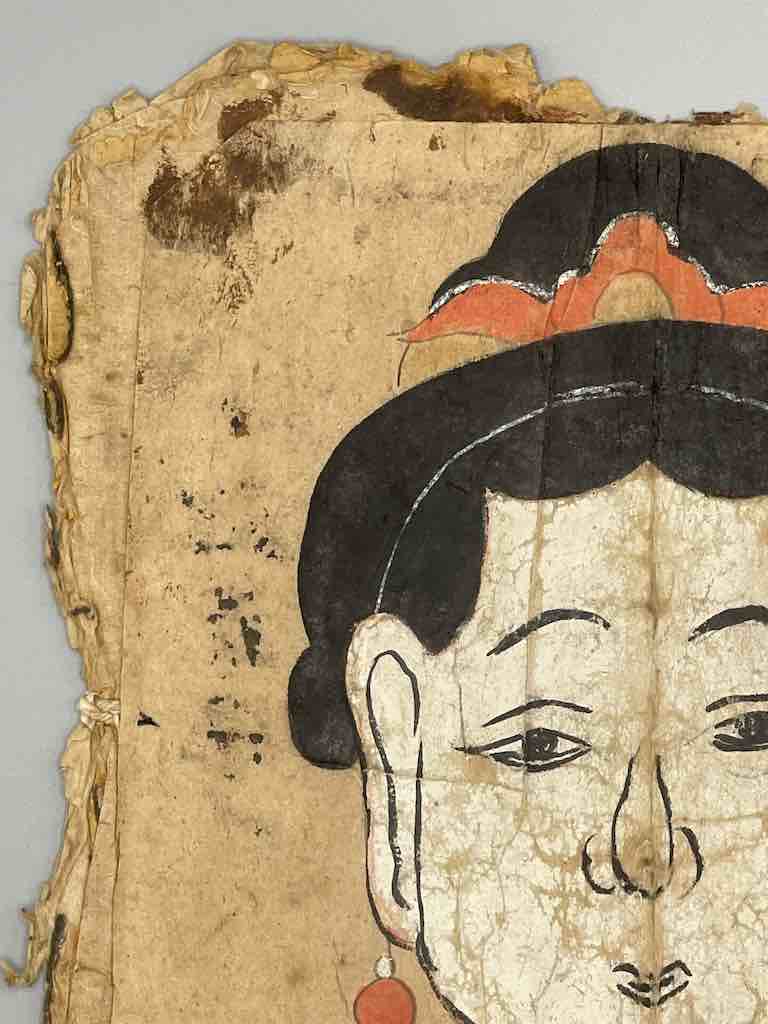 Vintage Dao Tsien Tao rice paper priest mask - Viet Nam