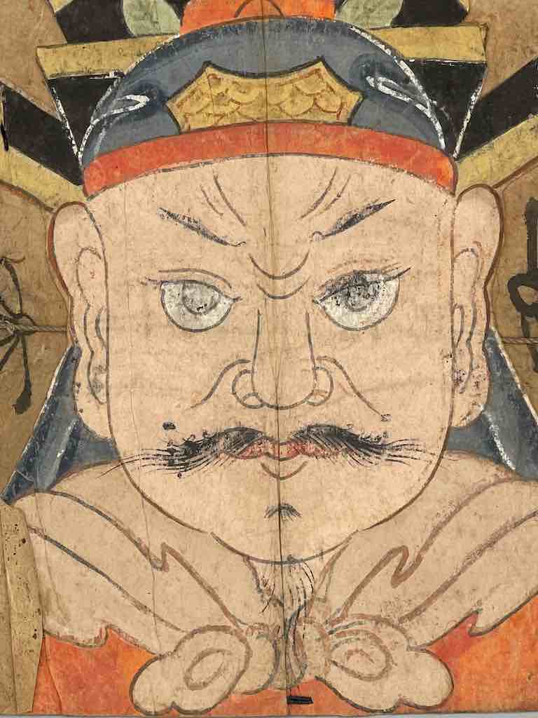 Vintage Dao Tsien Tao rice paper priest mask - Viet Nam