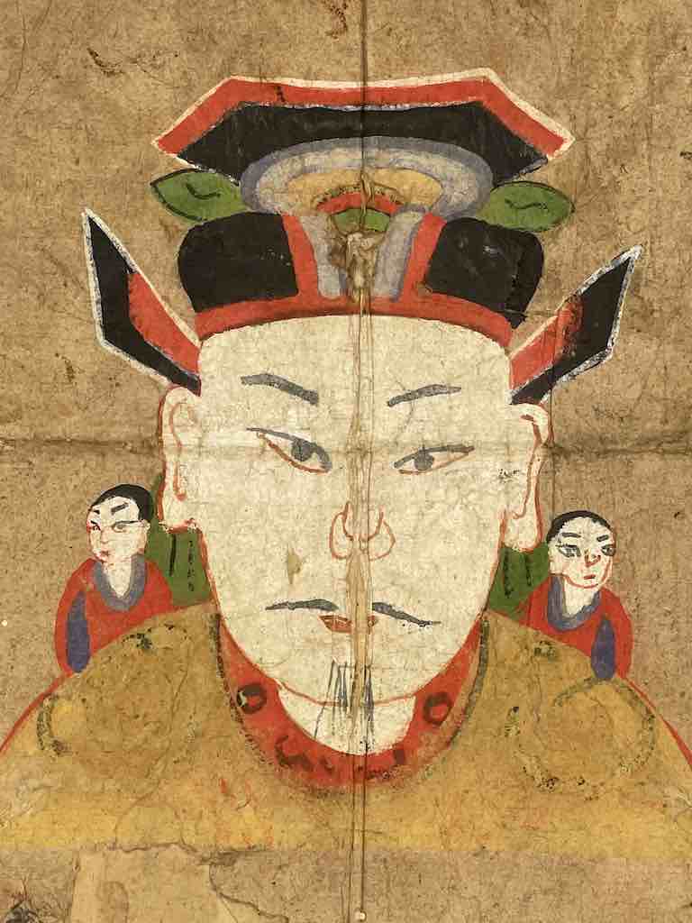 Vintage Dao Tsien Tao rice paper priest mask - Viet Nam