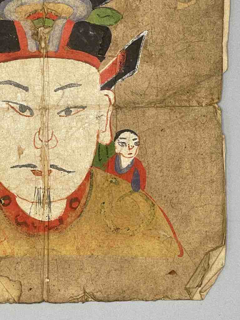 Vintage Dao Tsien Tao rice paper priest mask - Viet Nam