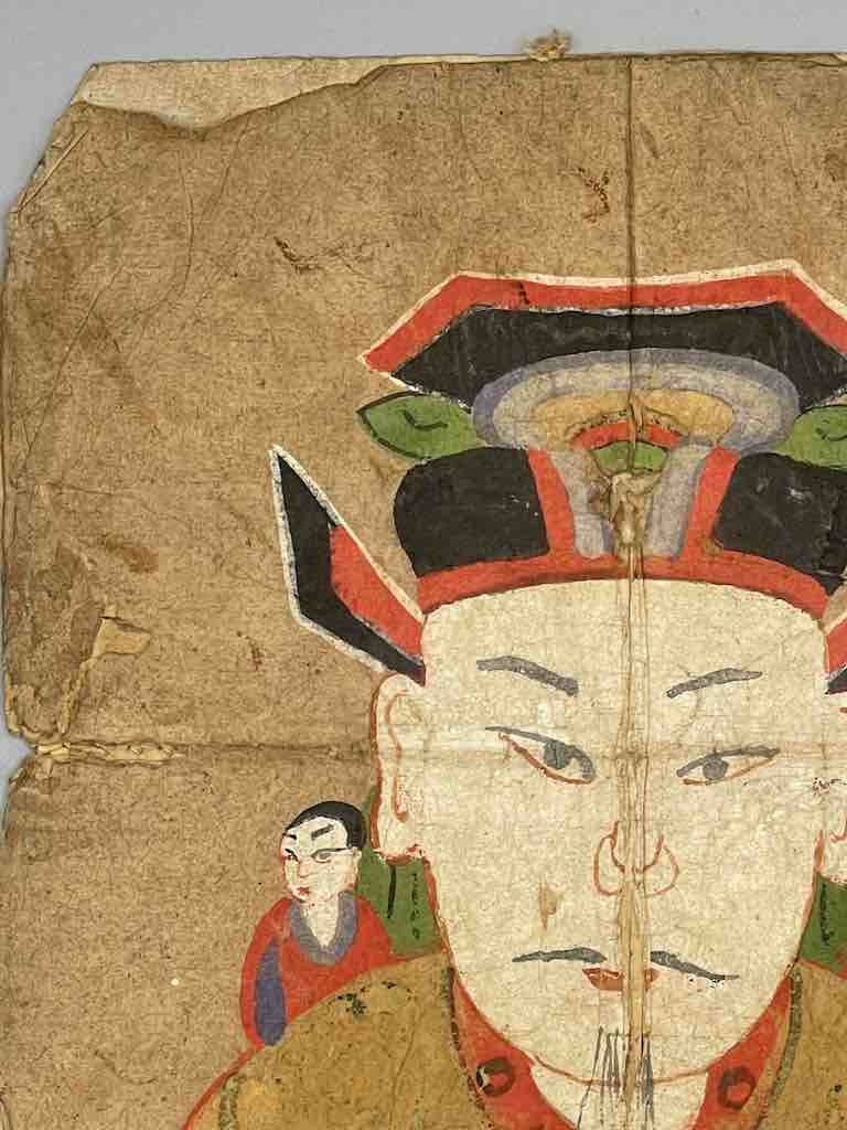 Vintage Dao Tsien Tao rice paper priest mask - Viet Nam