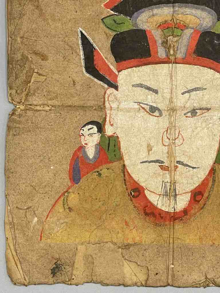 Vintage Dao Tsien Tao rice paper priest mask - Viet Nam