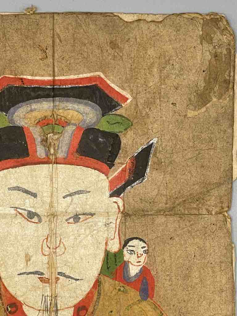 Vintage Dao Tsien Tao rice paper priest mask - Viet Nam