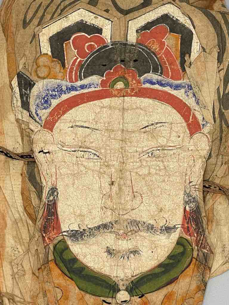 Vintage Dao Tsien Tao rice paper priest mask - Viet Nam