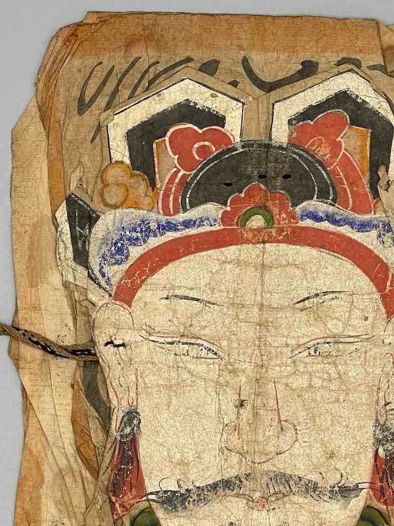 Vintage Dao Tsien Tao rice paper priest mask - Viet Nam