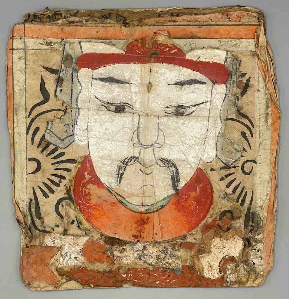 Vintage Dao Tsien Tao rice paper priest mask - Viet Nam