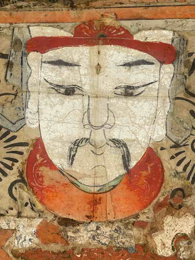 Vintage Dao Tsien Tao rice paper priest mask - Viet Nam