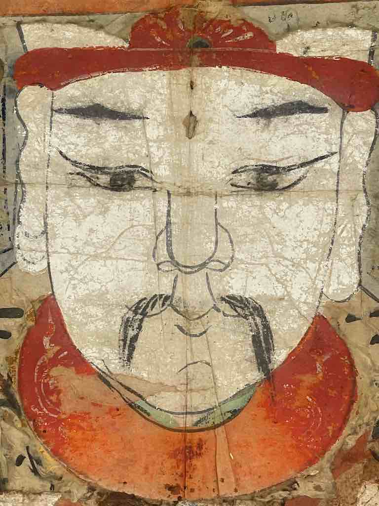 Vintage Dao Tsien Tao rice paper priest mask - Viet Nam