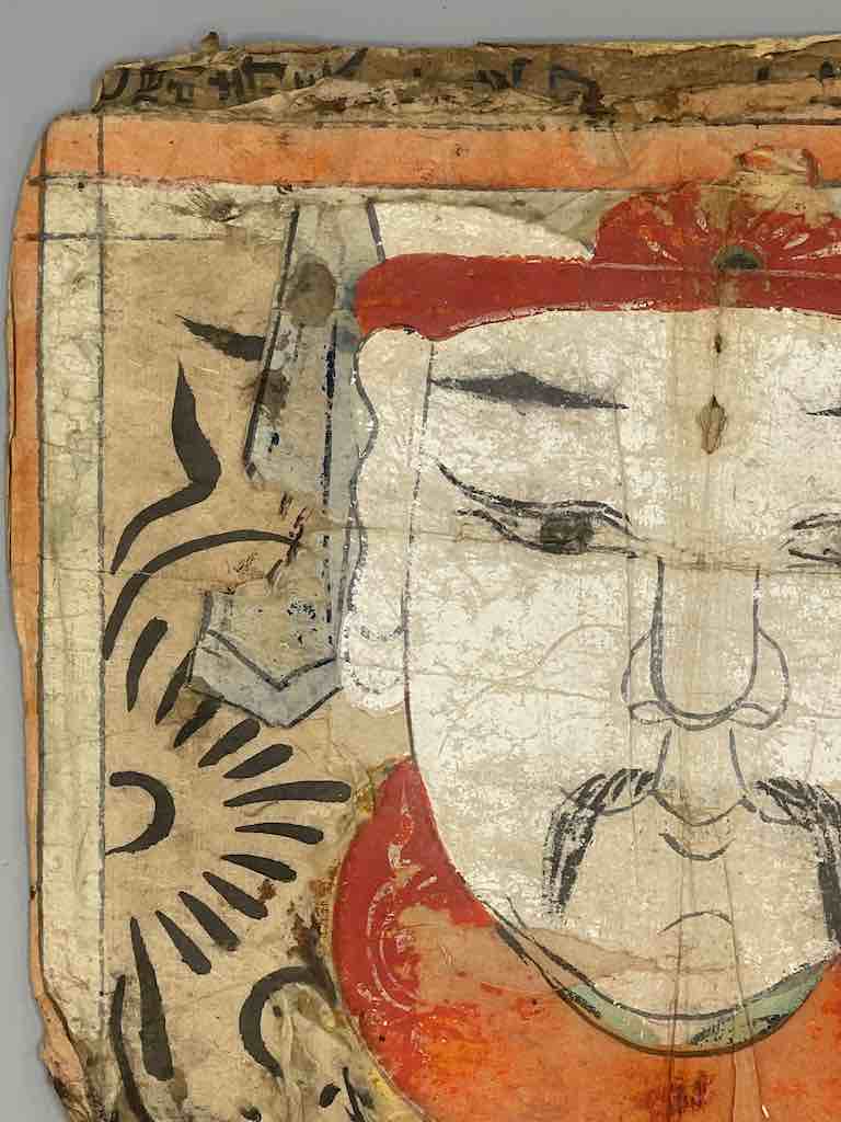 Vintage Dao Tsien Tao rice paper priest mask - Viet Nam