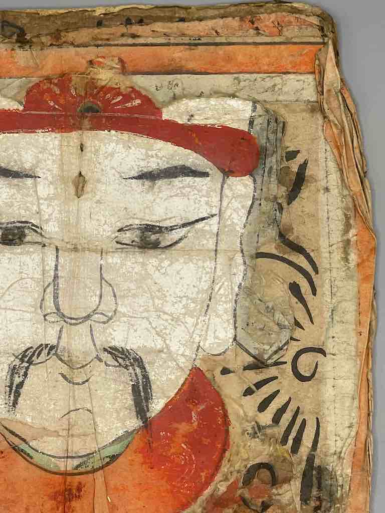 Vintage Dao Tsien Tao rice paper priest mask - Viet Nam