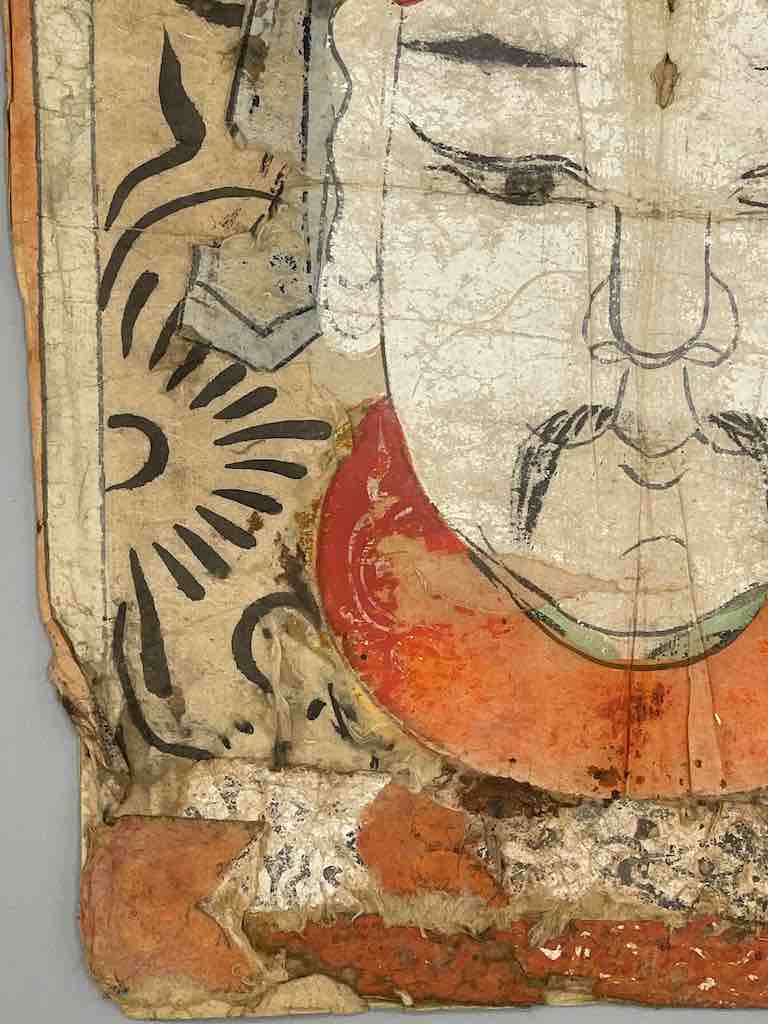 Vintage Dao Tsien Tao rice paper priest mask - Viet Nam