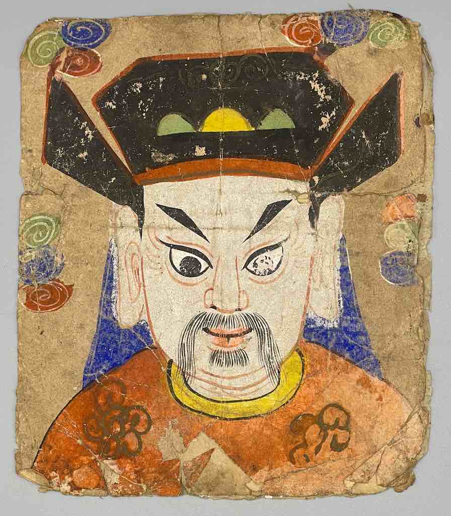 Vintage Dao Tsien Tao rice paper priest mask - Viet Nam