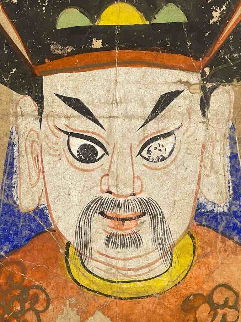Vintage Dao Tsien Tao rice paper priest mask - Viet Nam