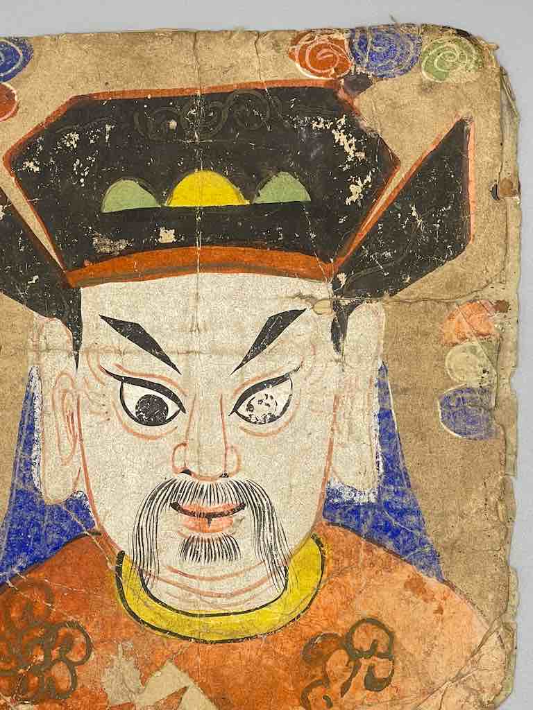 Vintage Dao Tsien Tao rice paper priest mask - Viet Nam