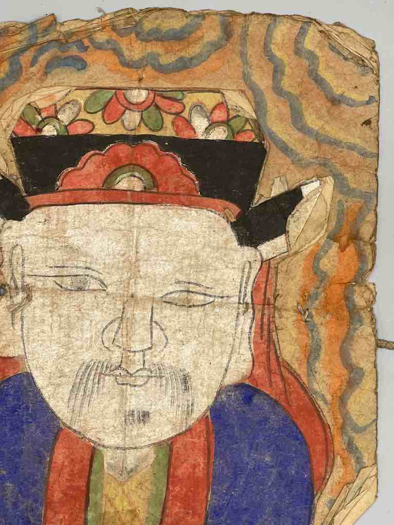 Vintage Dao Tsien Tao rice paper priest mask - Viet Nam