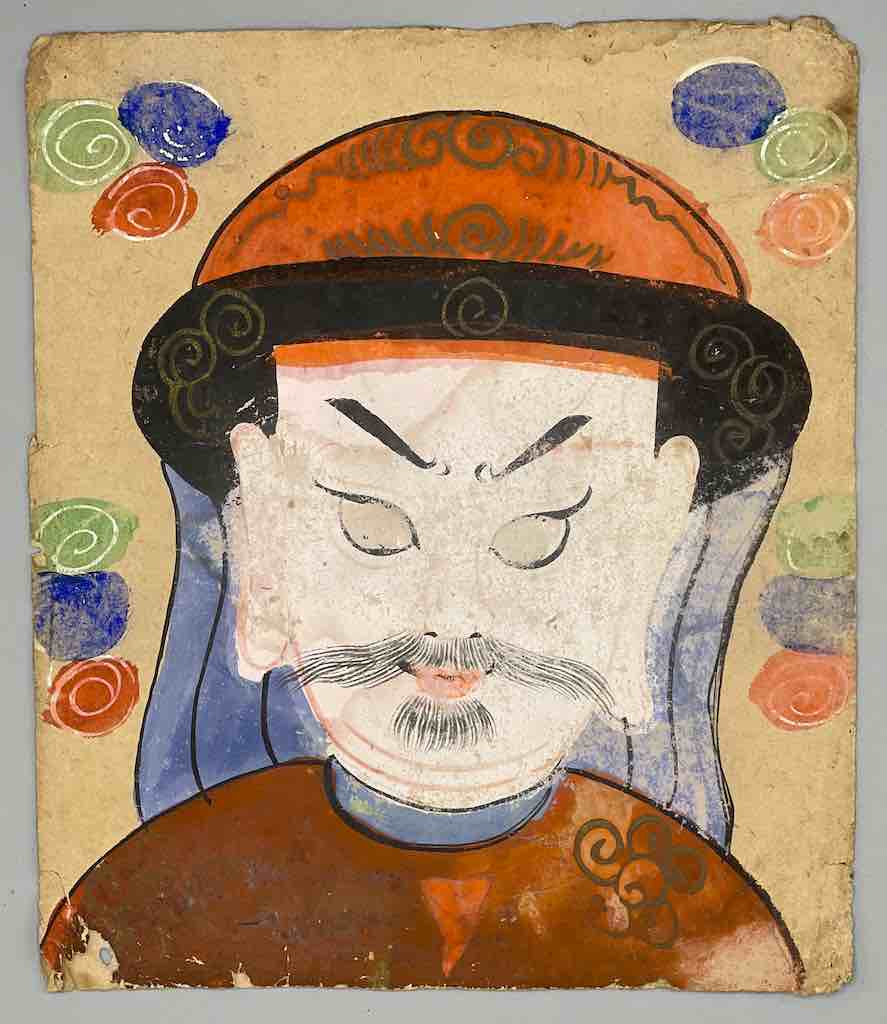 Vintage Dao Tsien Tao rice paper priest mask - Viet Nam