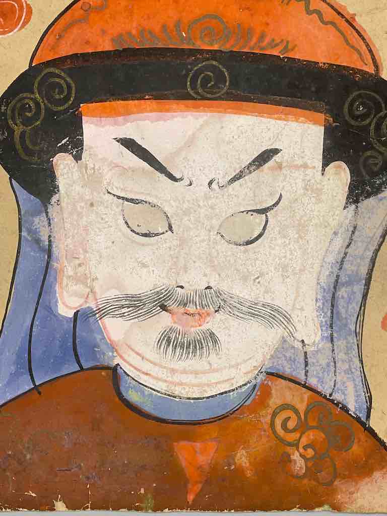 Vintage Dao Tsien Tao rice paper priest mask - Viet Nam