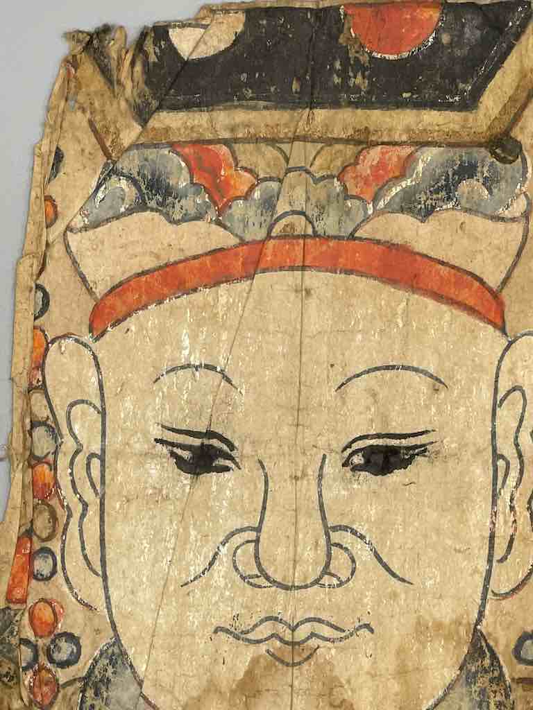 Vintage Dao Tsien Tao rice paper priest mask - Viet Nam