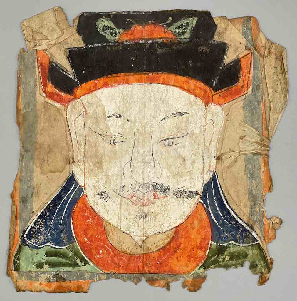 Vintage Dao Tsien Tao rice paper priest mask - Viet Nam