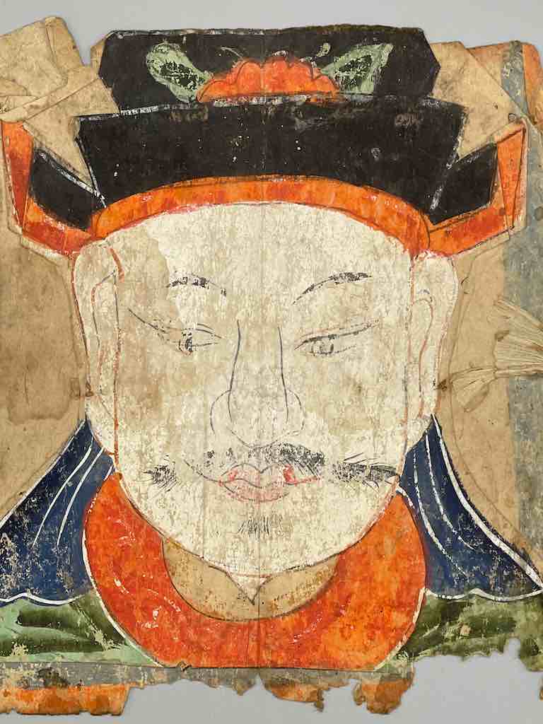 Vintage Dao Tsien Tao rice paper priest mask - Viet Nam