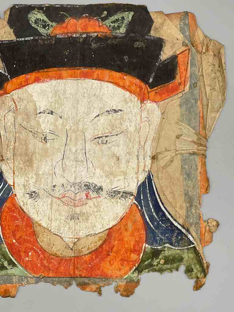 Vintage Dao Tsien Tao rice paper priest mask - Viet Nam
