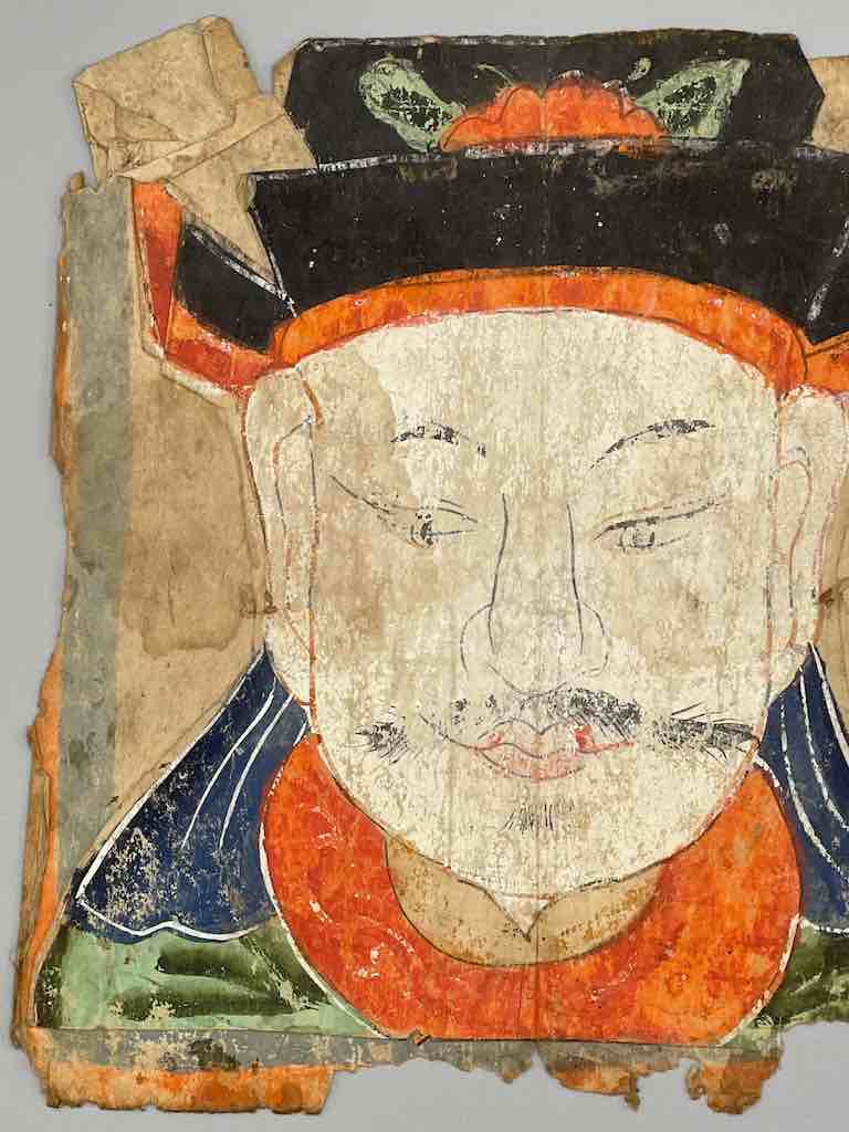 Vintage Dao Tsien Tao rice paper priest mask - Viet Nam