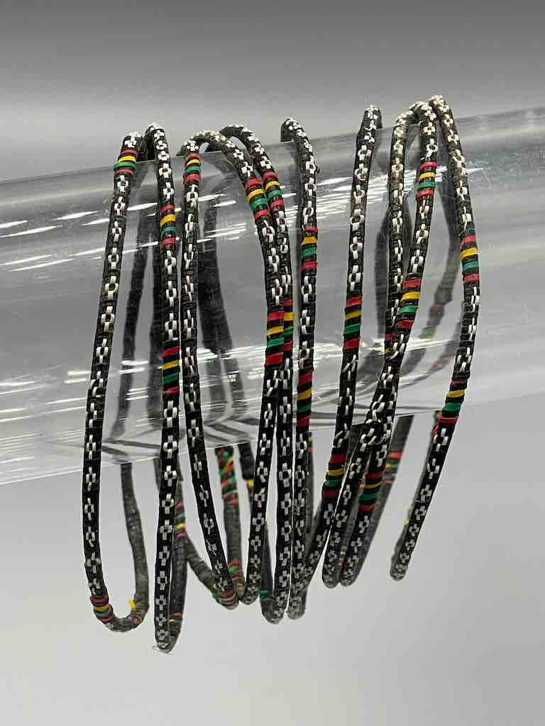 Narrowest Finest Design Recycled Plastic Bracelet - Black & White