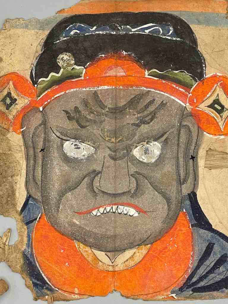 Vintage Dao Tsien Tao rice paper priest mask - Viet Nam