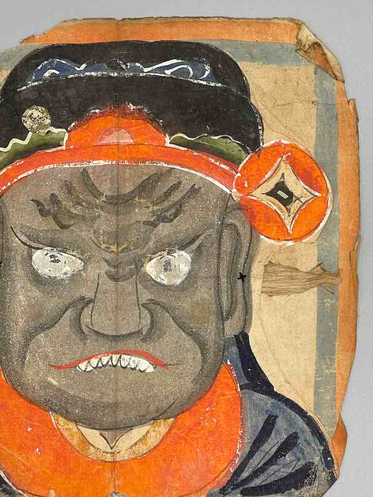 Vintage Dao Tsien Tao rice paper priest mask - Viet Nam