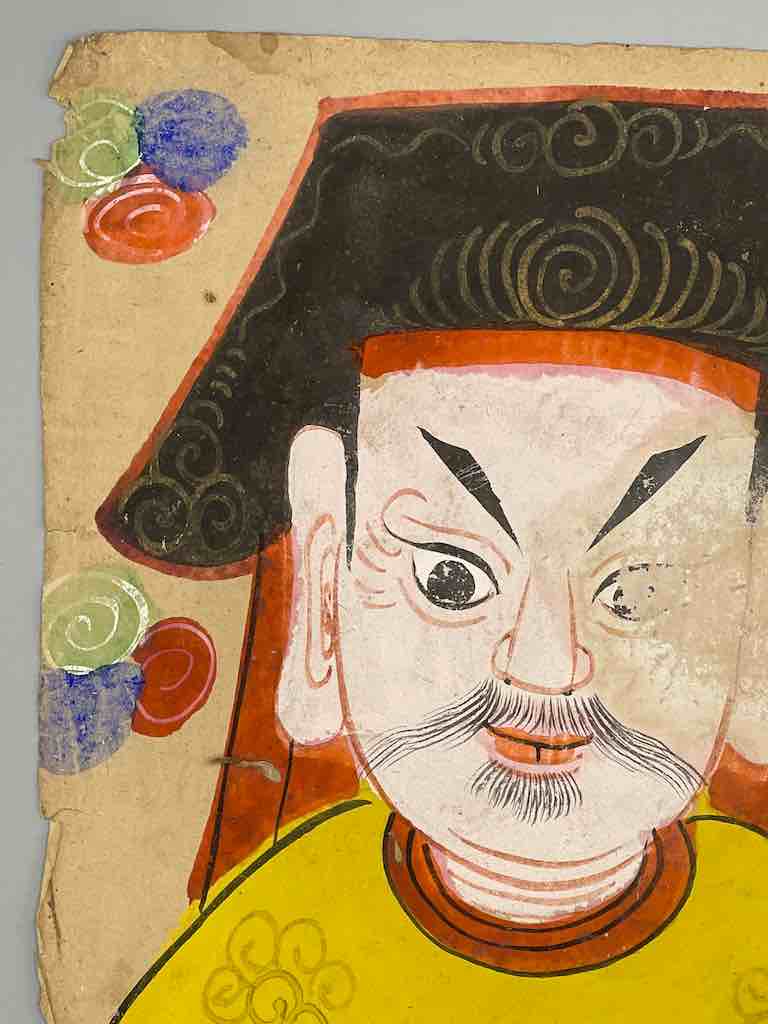 Vintage Dao Tsien Tao rice paper priest mask - Viet Nam