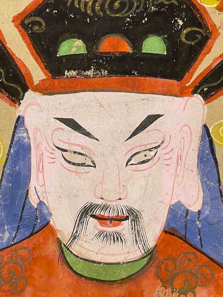 Vintage Dao Tsien Tao rice paper priest mask - Viet Nam