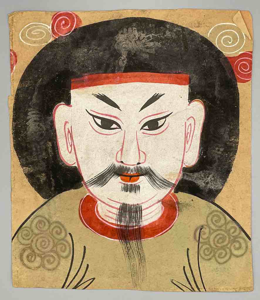 Vintage Dao Tsien Tao rice paper priest mask - Viet Nam