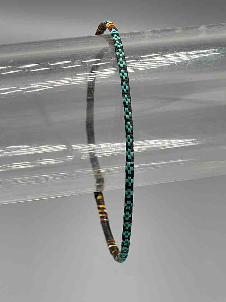 Narrowest Finest Design Recycled Plastic Bracelet - Turquoise