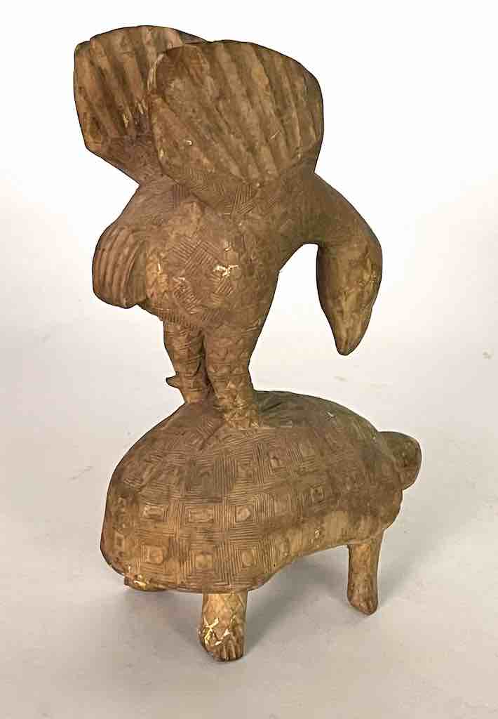 Baule Vintage Gold Covered Tribal Power Figure Statue | 9"