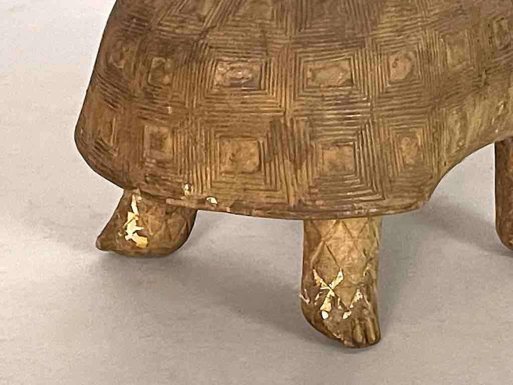 Baule Vintage Gold Covered Tribal Power Figure Statue | 9"
