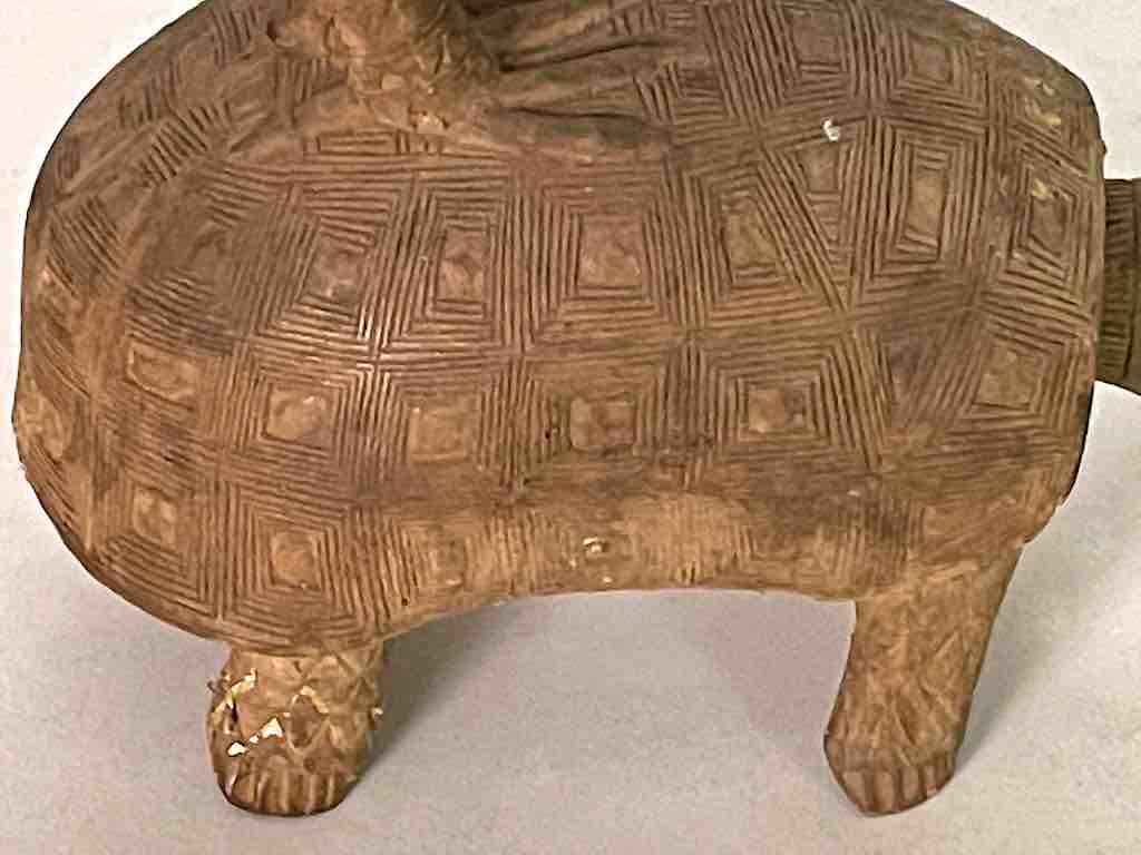 Baule Vintage Gold Covered Tribal Power Figure Statue | 9"
