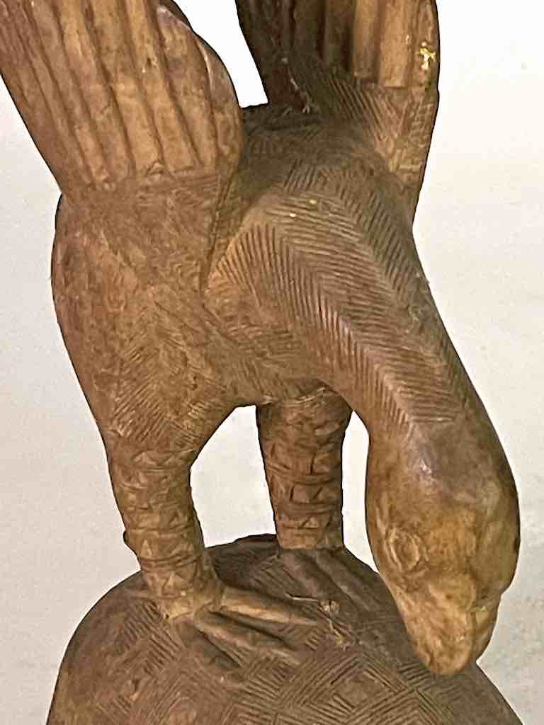 Baule Vintage Gold Covered Tribal Power Figure Statue | 9"