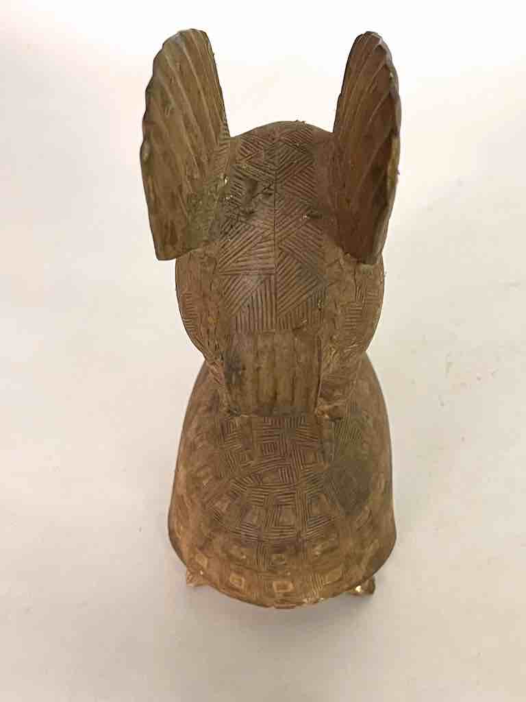 Baule Vintage Gold Covered Tribal Power Figure Statue | 9"
