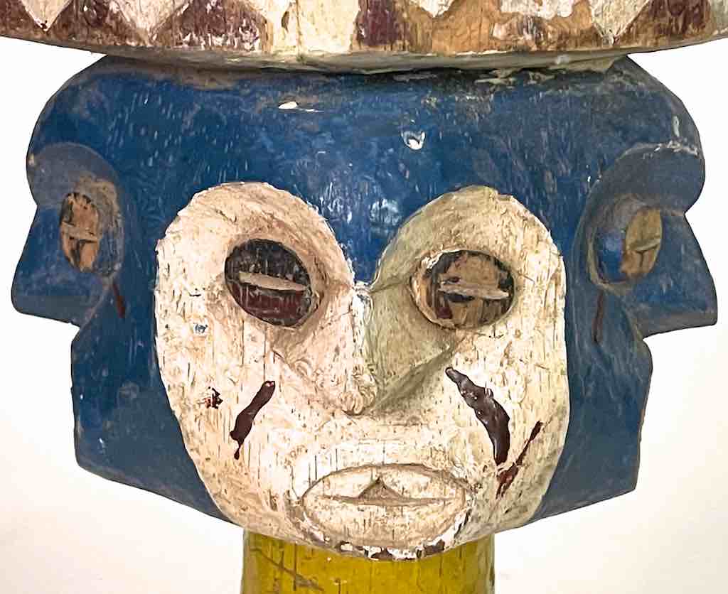 Vintage Authentic Multiple Figure Eket Headdress | 14"