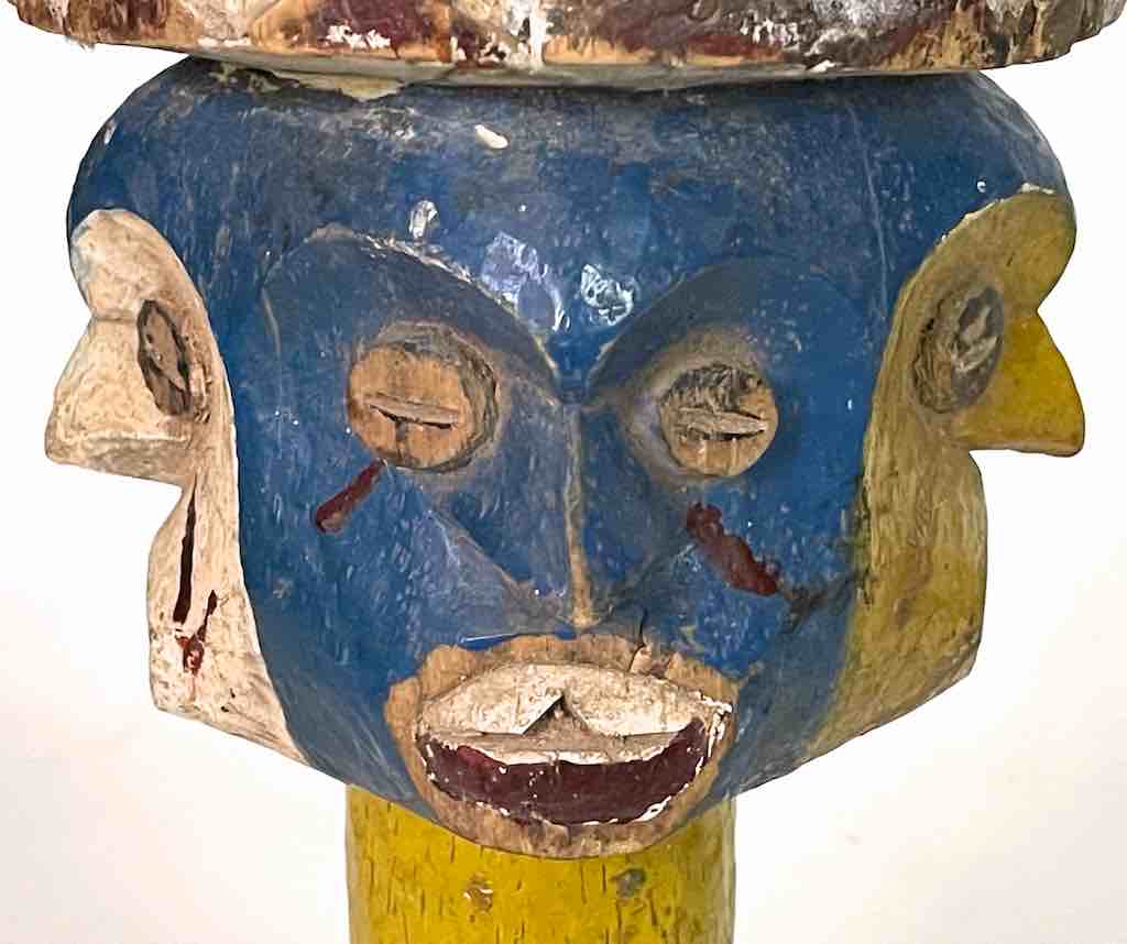 Vintage Authentic Multiple Figure Eket Headdress | 14"