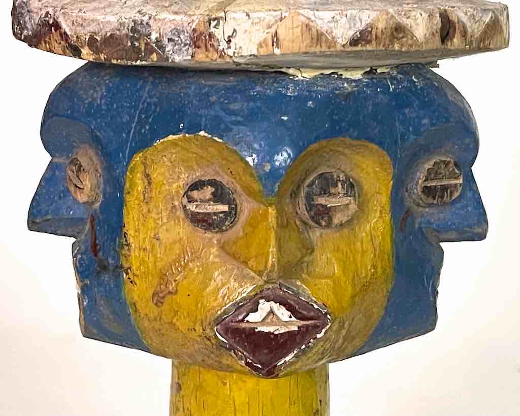 Vintage Authentic Multiple Figure Eket Headdress | 14"