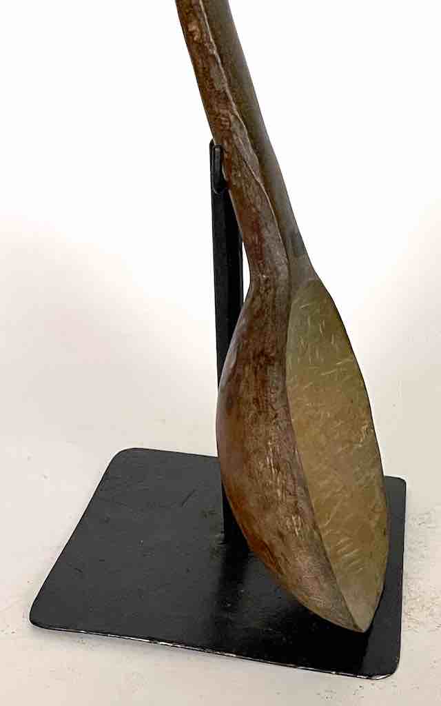 Traditional Vintage Wooden Ceremonial Chameleon Baule Spoon