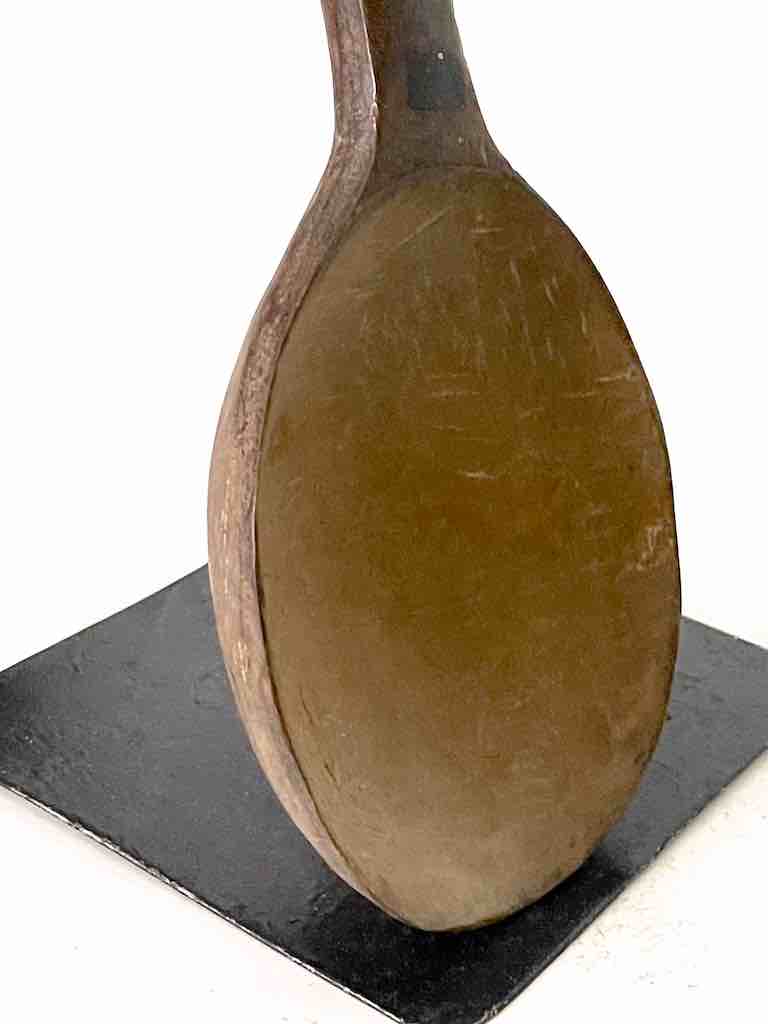 Traditional Vintage Wooden Ceremonial Chameleon Baule Spoon