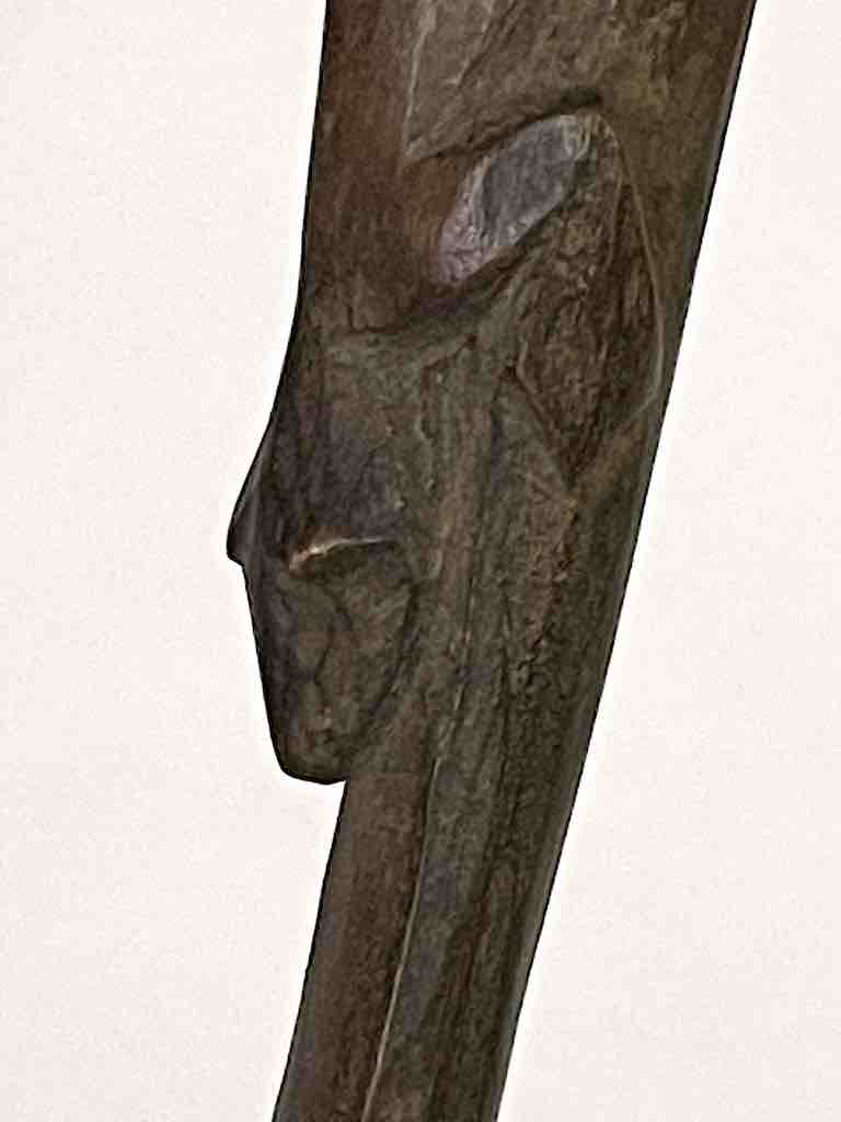 Traditional Vintage Wooden Ceremonial Chameleon Baule Spoon