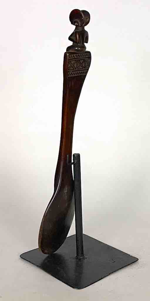 Traditional-style Wooden Ceremonial Kwere Tribal Figure Spoon