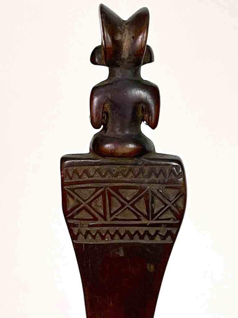 Traditional-style Wooden Ceremonial Kwere Tribal Figure Spoon