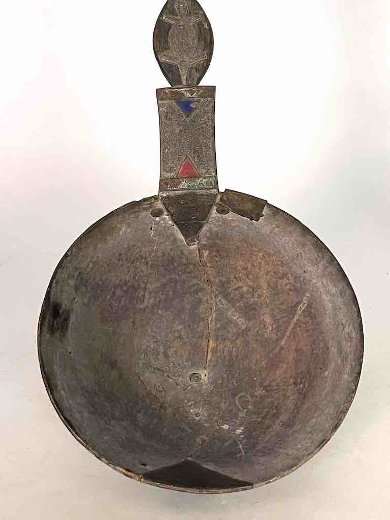 Traditional Vintage Wood & Metal Ceremonial Tuareg Ladle