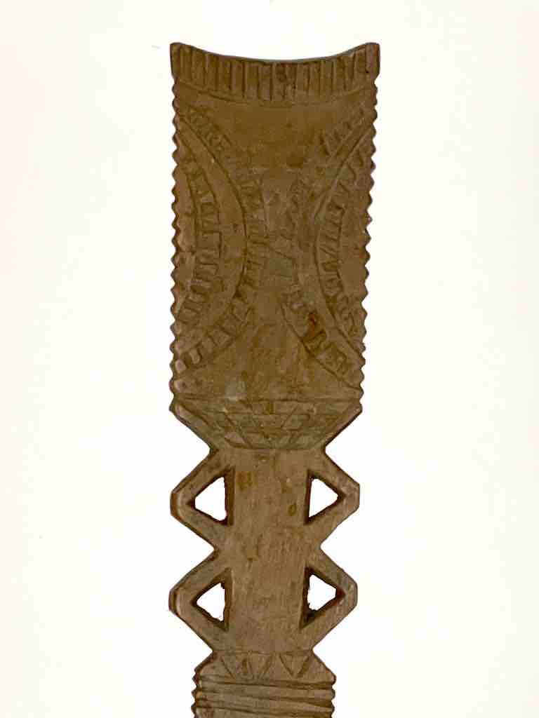 Traditional Vintage Wooden Ceremonial Baule Spoon