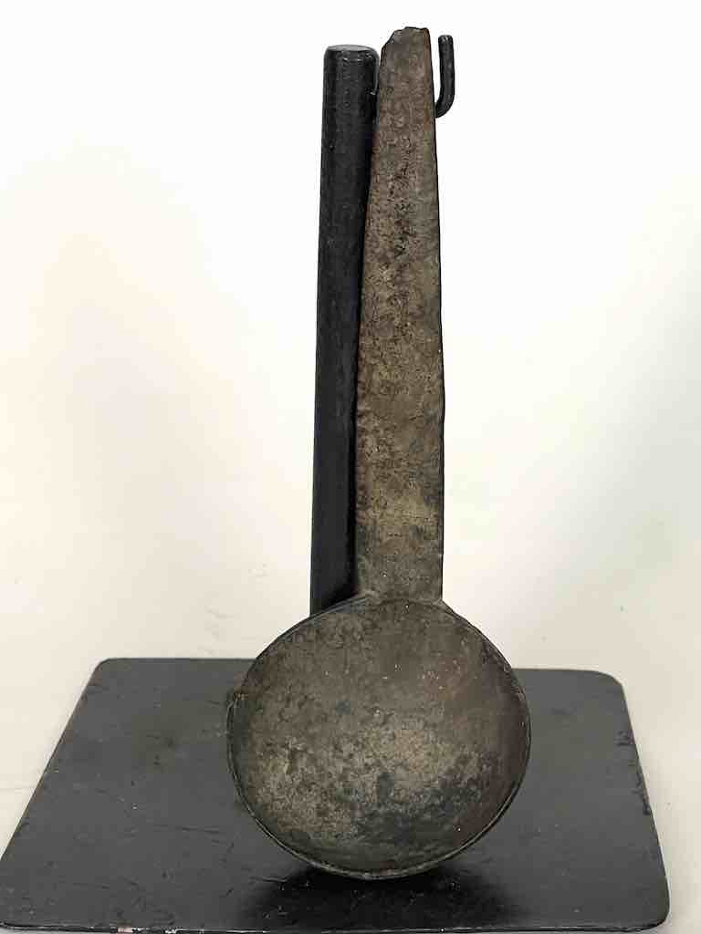 Traditional Vintage Very Old Small Wooden Utility Baule Spoon